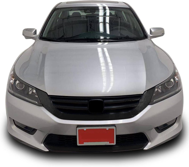 GOMU Front Grille Trim Chrome Delete Blackout Precut Vinyl Wrap Overlay Kit for Honda Accord Sedan 2014 2015 - Gloss Black - Image 1