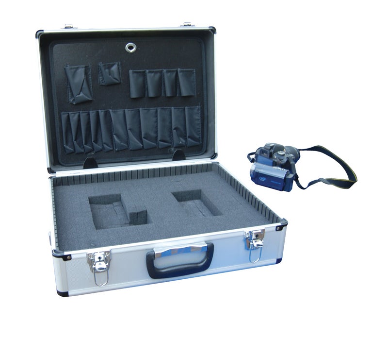 Vestil CASE-1814-FM Aluminum Tool Case - Foam Insert, 14" Length X 18" Width X 6" Height, 6 lbs. - Image 2