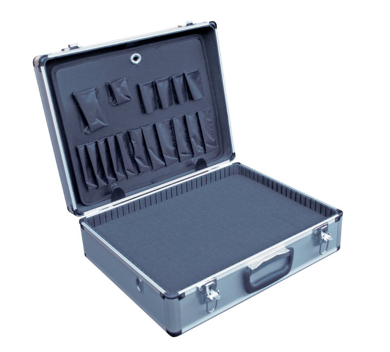 Vestil CASE-1814-FM Aluminum Tool Case - Foam Insert, 14" Length X 18" Width X 6" Height, 6 lbs. - Image 1