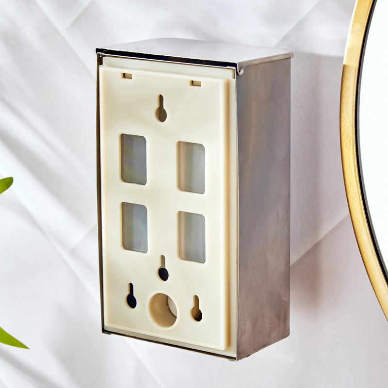 Home Centre Orion Petra Stainless Steel Wall Mounted Soap Dispenser - 600ml - Image 4