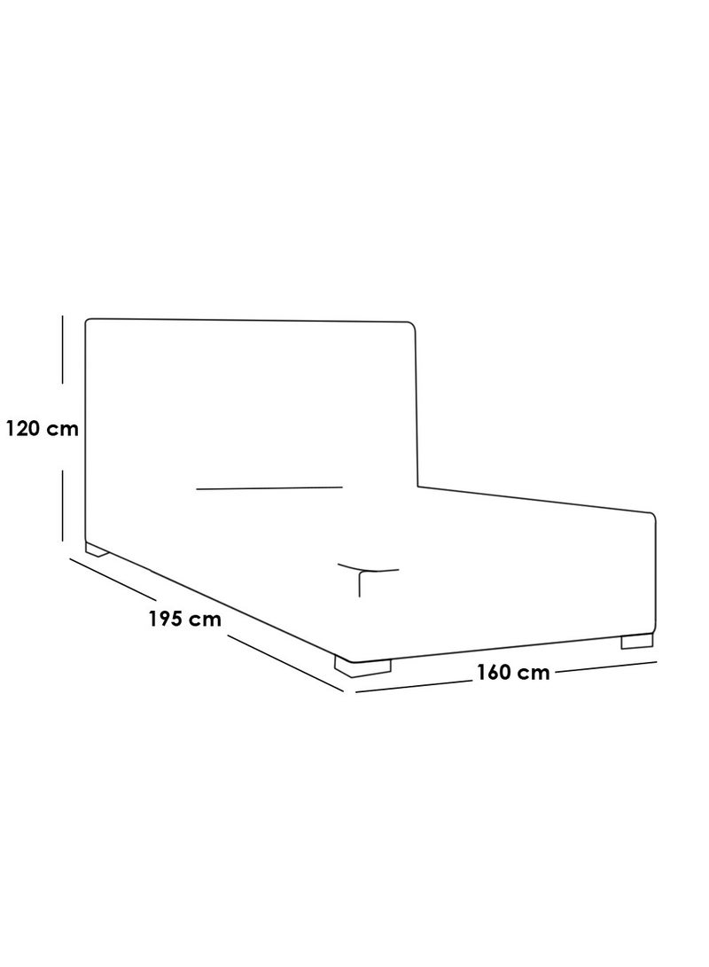 ملاذ هاوس سرير كابتونية بيج - 160سم  - Image 2