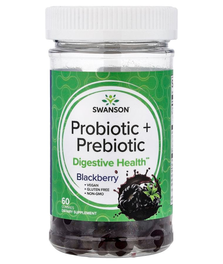 SWANSON Probiotic + Prebiotic Gummies Blackberry 60 Gummies