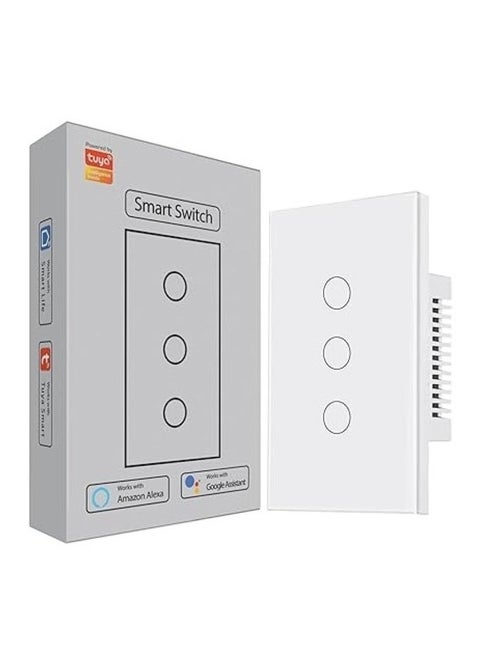 Tuya Smart WIFI 3 Gang Light Touch Switch Works with Amazon Alexa and Google Home