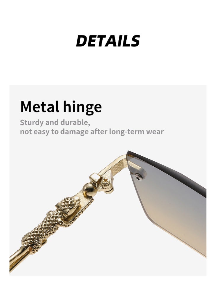 Nexlynx New Rimless Fashion Trend Sunglasses Personalized Sunglasses UV Protection Unisex - Image 5