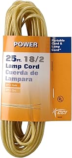 Woods Woods Coleman Cable 9420-89-19 16/2 25-Foot Lamp Cord; Gold  - Image 1