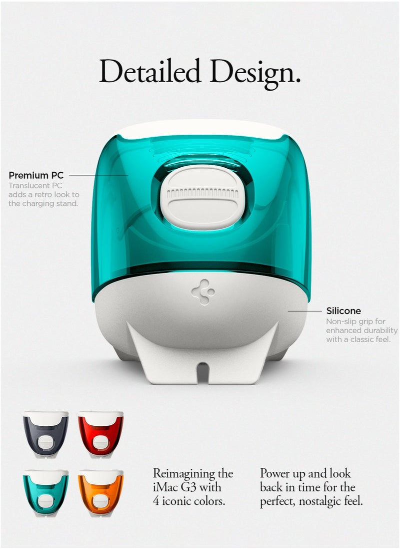 Spigen Classic C1 Apple Watch Charger Stand for Apple Watch Ultra 2/1, Series 10/9/8/SE2/7/6/SE/5/4 (49mm,46mm,45mm,44mm,42mm,41mm,40mm) - Bondi Blue  - Image 5