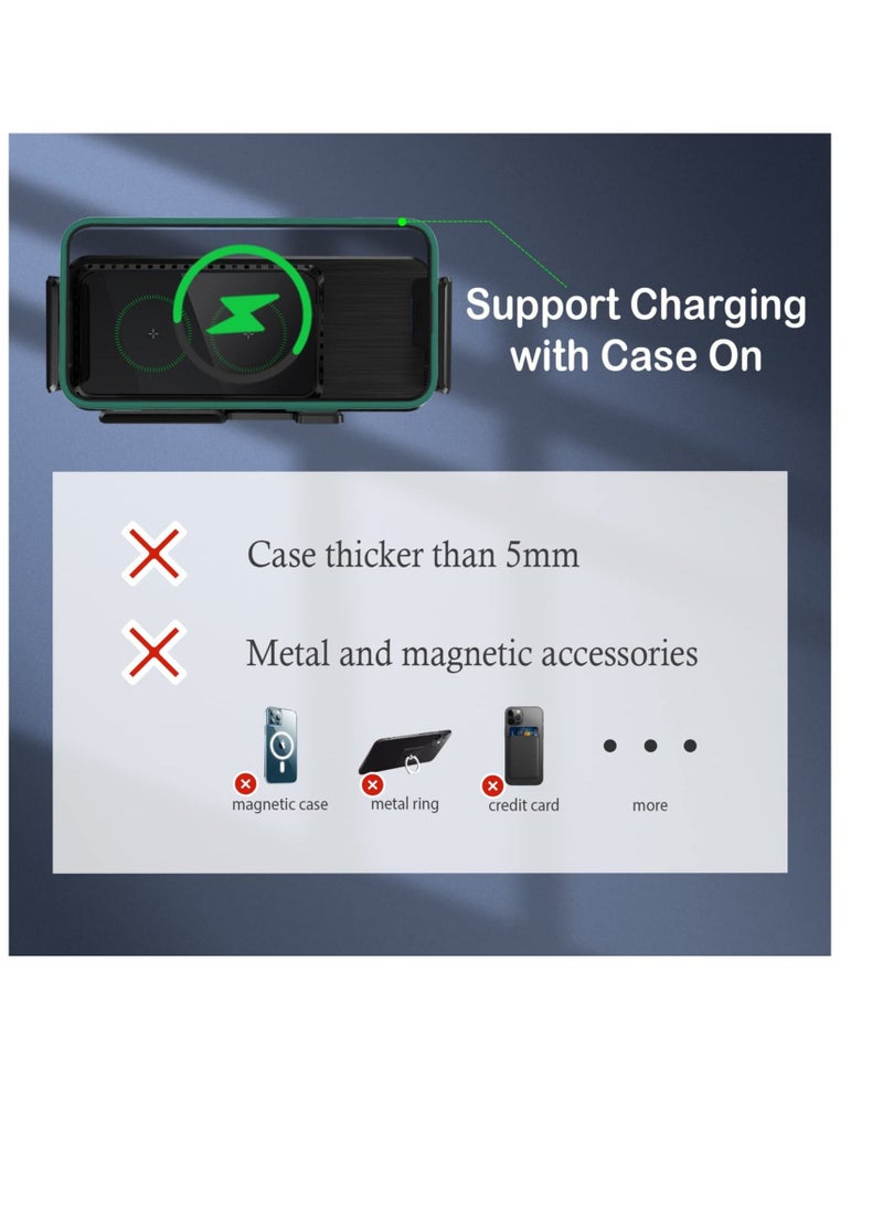 Y&D - Wireless Car Charger for Galaxy Z Fold 3 Mount, Phone Holder Mount Dashboard Air Vent Windshield Compatible with Samsung Flip 3/S21 Ultra, iPhone 13/13 Pro Max/12, Gogle Pixel 6 - Image 1