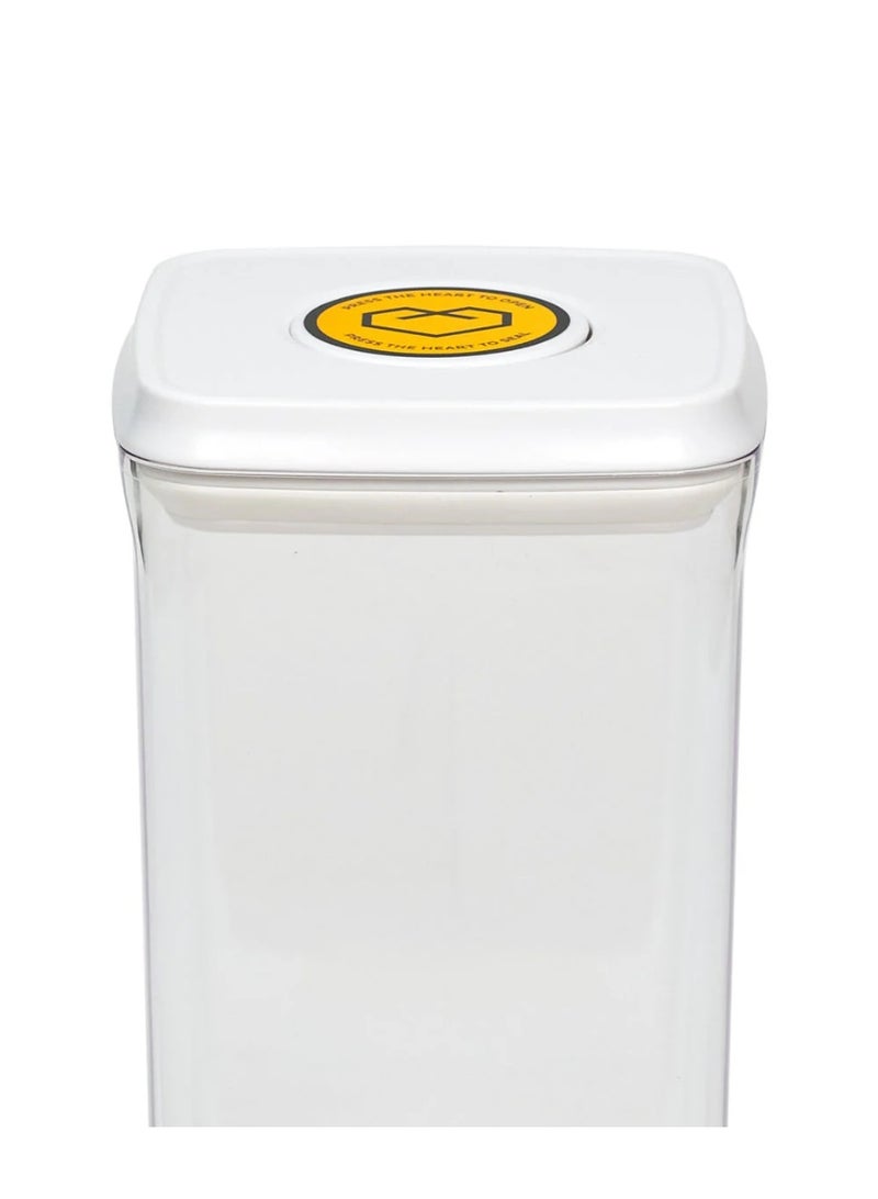 Homesmiths Airtight 2.5 Liter Square Food Popup Container – BPA-Free Clear Storage Box with Secure Popup Lid for Cereals, Rice, Pasta, Snacks & Dry Pantry Goods to Keep Food Fresh, Organized & Moisture-Free - Image 2