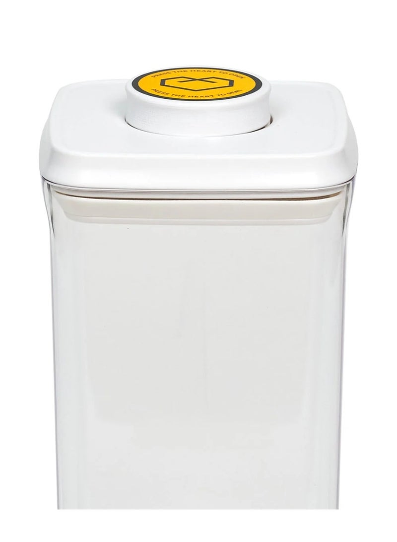 Homesmiths Airtight 2.5 Liter Square Food Popup Container – BPA-Free Clear Storage Box with Secure Popup Lid for Cereals, Rice, Pasta, Snacks & Dry Pantry Goods to Keep Food Fresh, Organized & Moisture-Free - Image 3