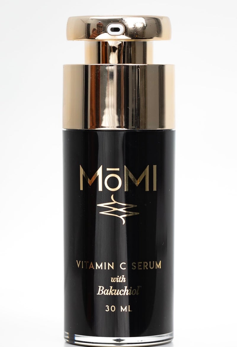 Momi MMI Vitamin C Serum with Bakuchiol Brightening firming helps with hyperpigmentation Contains 20 THD Ascorbate HA Ferulic Acid Vitamin E and Bakuchiol