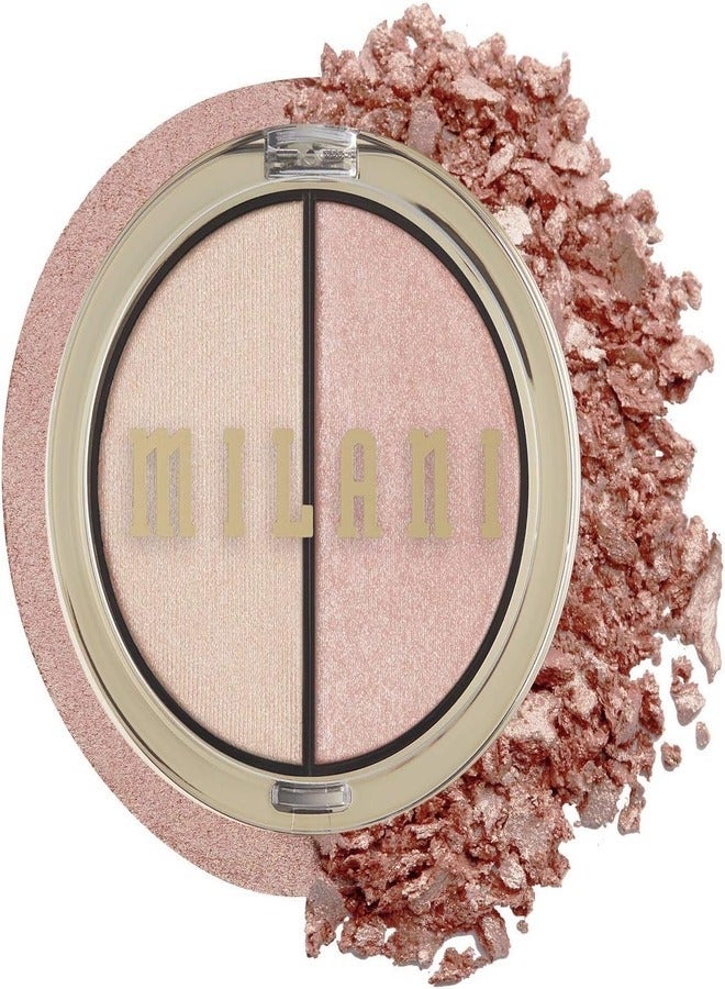 MILANI Milani Highlighter Duo Makeup Palette,110 Supercharged Includes Cream Highlighter and Powder Highlighter, Face Illuminator Makeup Kit  - Image 1
