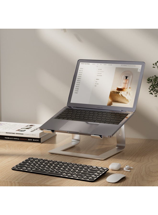 Laptop Bracket Aluminum Alloy Game Book Heightened Cooling Rack Portable Storage Base Computer Rack-Colour:Sand Gray - Image 5