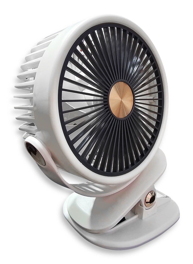 Generic - Portable Mini Fan USB Rechargeable Cute 4W Small Electric Fan For School ( White ) - Image 1