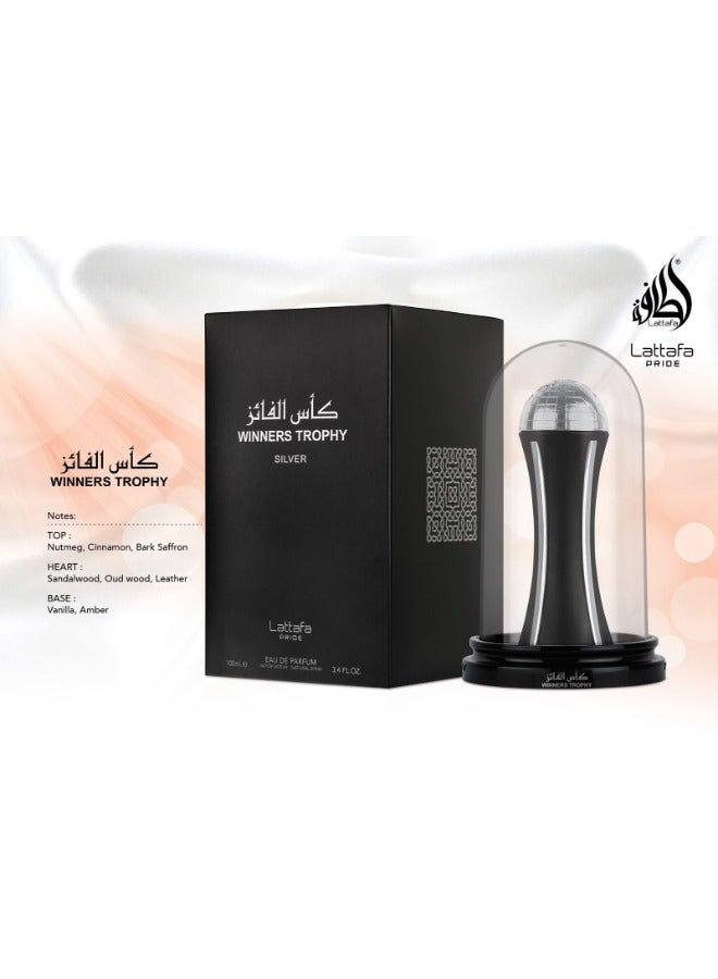 Lattafa PRIDE Winners Trophy Silver Eau De Parfum - 100ml | A Luxury Fragrance for Men