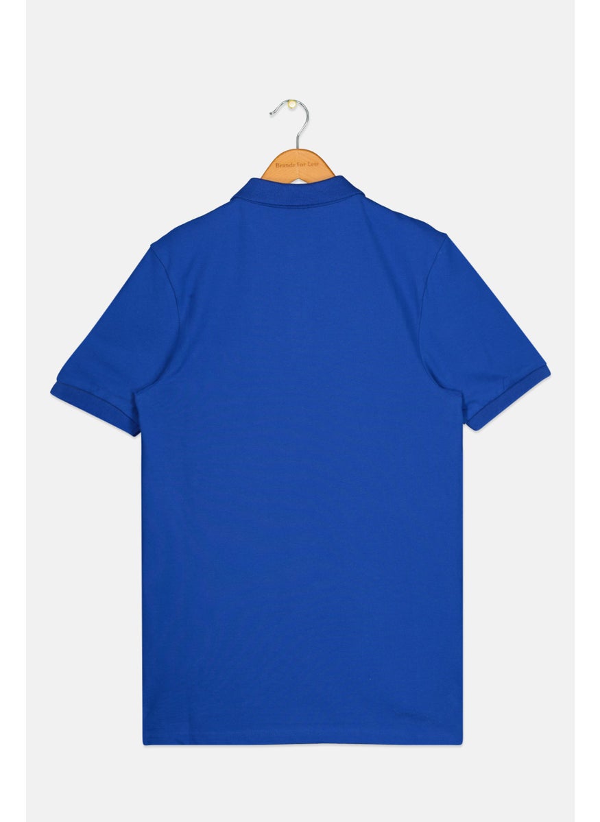 NAUTICA - Kids Boys Regular Fit Brand Logo Short Sleeves Polo Shirt, Navy Combo - Image 1
