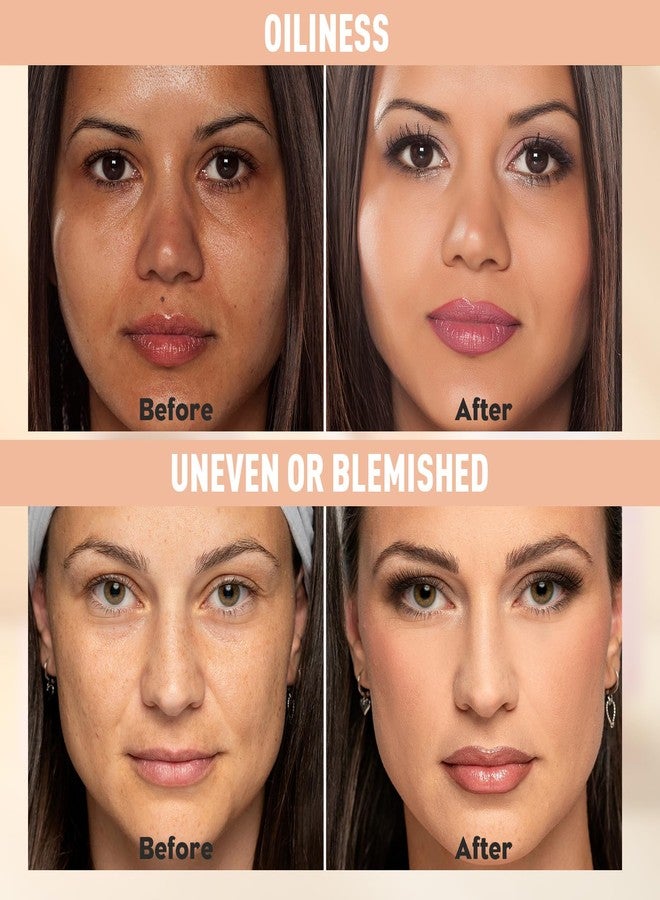 UCANBE 2-in-1 Pressed Face Powder & Foundation Makeup, Matte Oil Control Flawless Setting Powder, Korean Makeup,Waterproof Long Lasting Finishing Powder (Natural) - Image 4