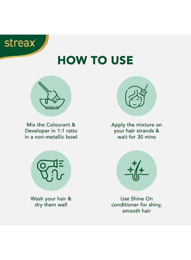 Streax Cream Hair Color Natural Black 1 - Image 3