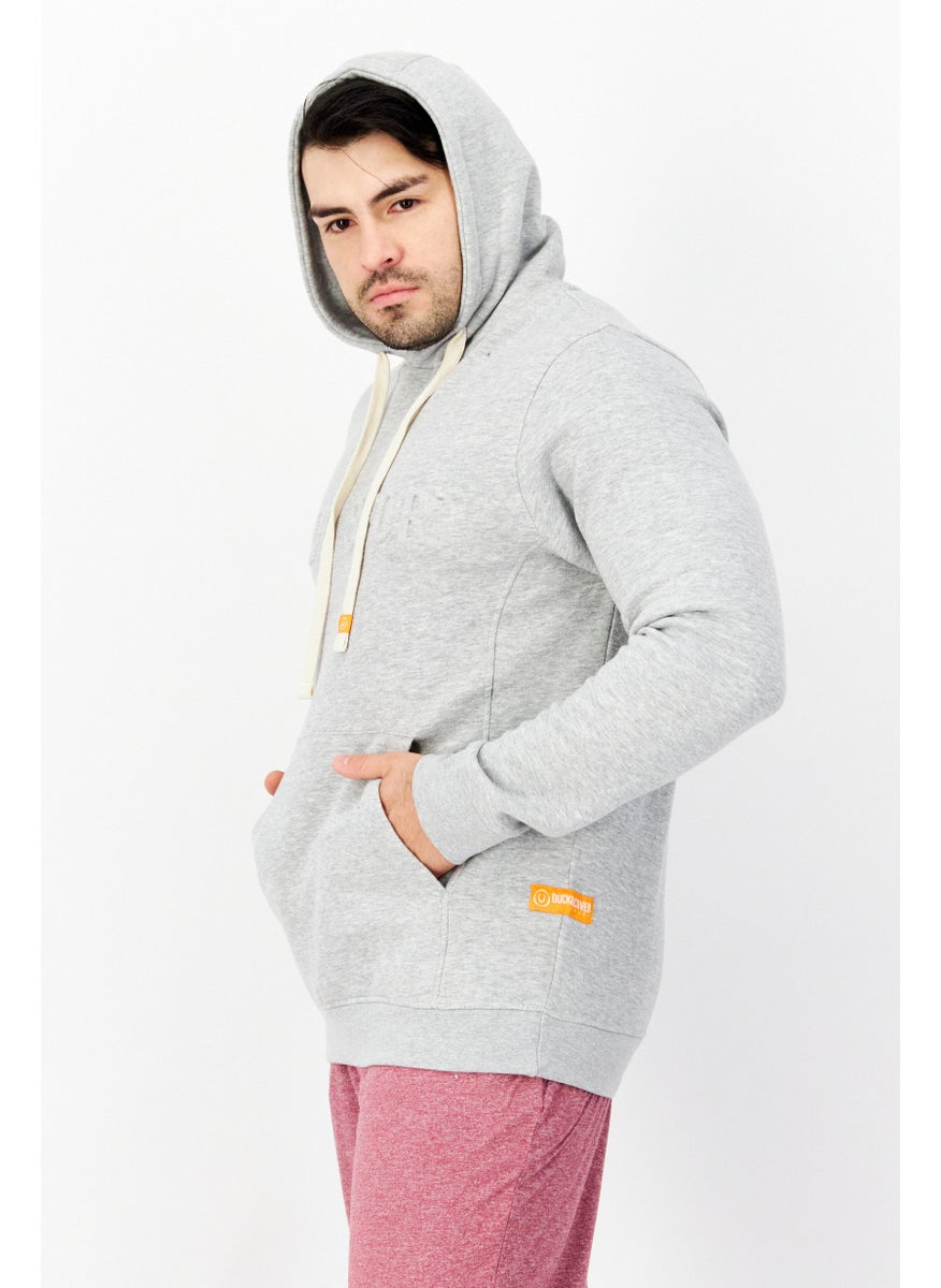 DUCK AND COVER Men Sportswear Fit Embossed Print Outdoor Fleece Sweatshirts, Grey  - Image 2