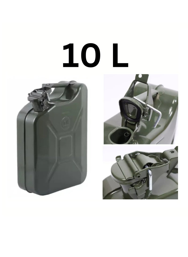 بوناي أسطوانة زيت مربعة سعة 10 لتر، 15 لتر، 20 لتر مع فولاذ مقاوم للتسرب ومقاوم للصدأ ومتين للتخييم ورحلات الطريق في حالات الطوارئ والمزيد من تخزين الوقود والنقل - Image 2