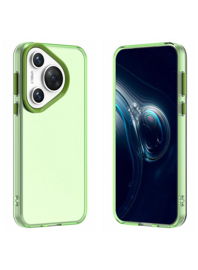 Green Tiger Case For Huawei Pura 70 Candy PC Hybrid TPU Shockproof Phone Case - Image 1