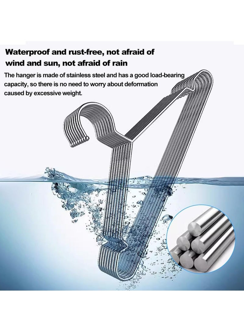 ZAYVA 30 Pack Heavy Duty Wire Coat Hangers - Stainless Steel Clothes Hangers with Non-Slip Grooves, Strong & Durable for Suits, Coats, Dresses, Jackets, Pants & Formal Wear - Image 5