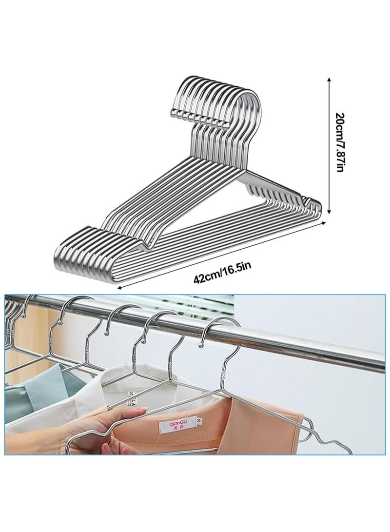 ZAYVA 30 Pack Heavy Duty Wire Coat Hangers - Stainless Steel Clothes Hangers with Non-Slip Grooves, Strong & Durable for Suits, Coats, Dresses, Jackets, Pants & Formal Wear - Image 2