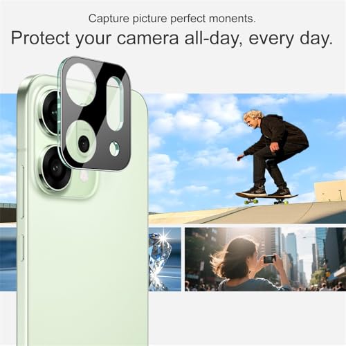 ZARALA Glass Camera Lens Protector For OPPO Reno14 [9H Hardness] [6D Lens Protector ] [Easy Installation] Black - Image 4