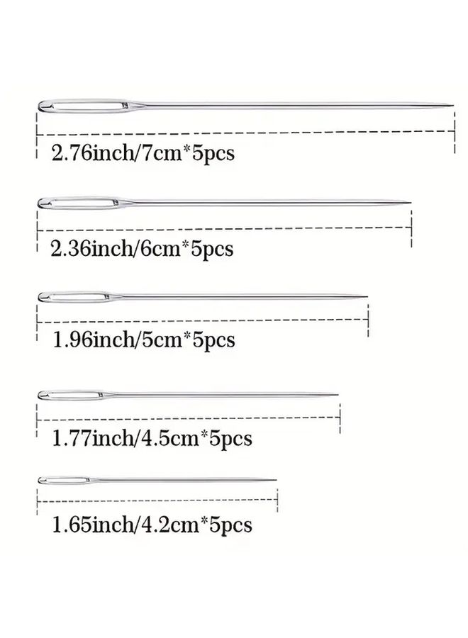 25Pcs Large Eye Hand Sewing Needles With Color Coded Box For Embroidery Quilting - Image 3
