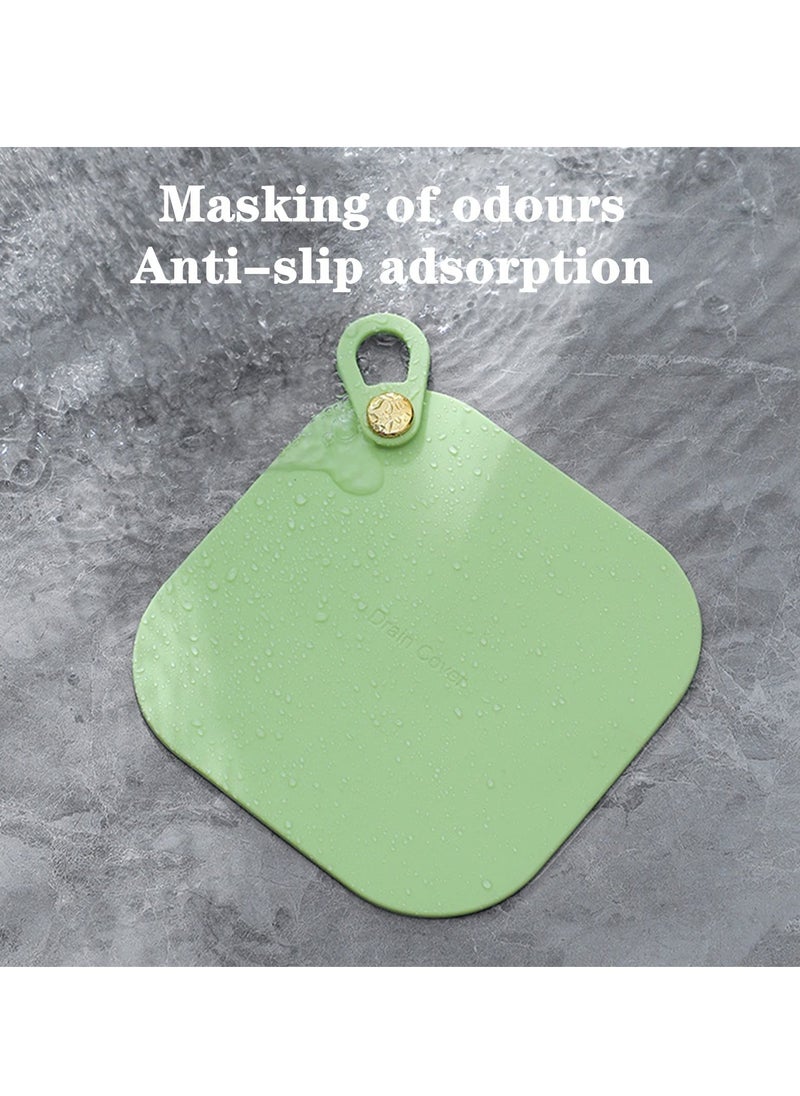 SYOSI Tub Stopper Silicone Floor Drain Anti-Odor Mat, Sewer Mat Deodorizing Drain Plugs, Kitchen Seal Sewer Deodorization Cover for Kitchen, Bathroom and Laundry (5.7x5.7 Inch)  - Image 2