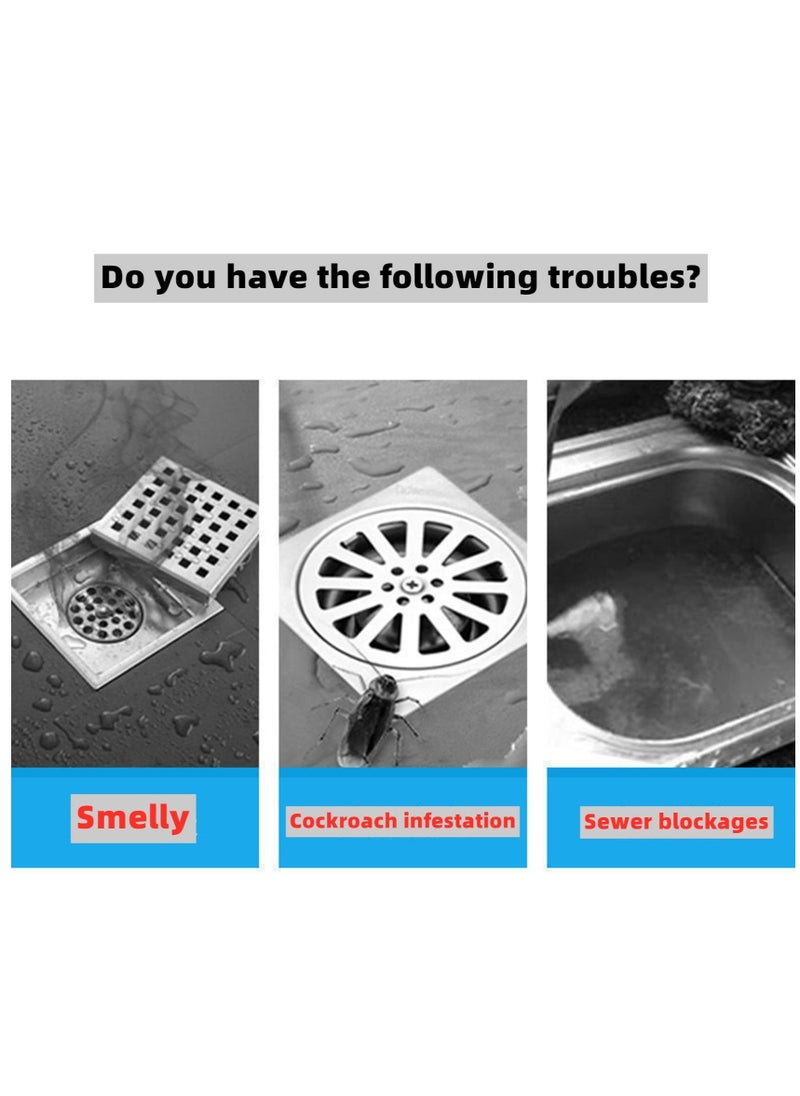 SYOSI Tub Stopper Silicone Floor Drain Anti-Odor Mat, Sewer Mat Deodorizing Drain Plugs, Kitchen Seal Sewer Deodorization Cover for Kitchen, Bathroom and Laundry (5.7x5.7 Inch)  - Image 5