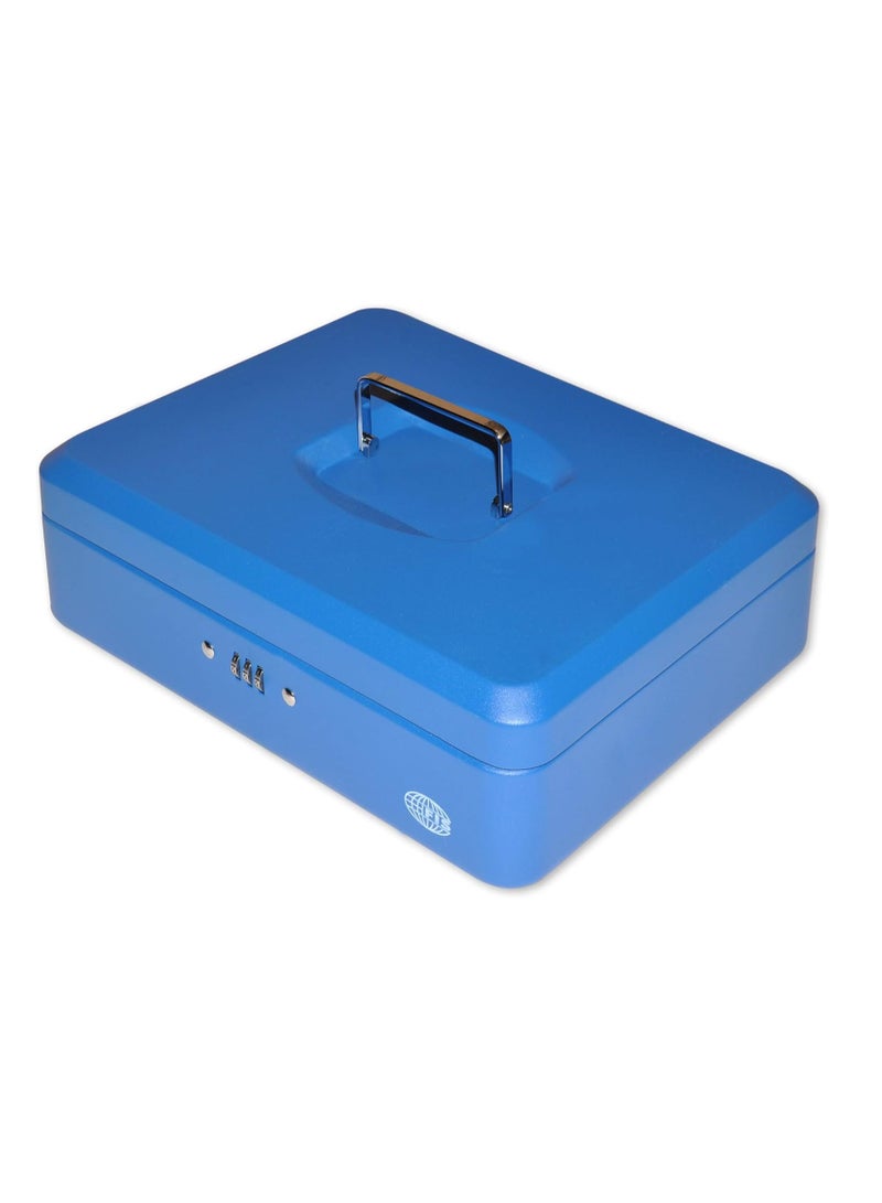 FIS Cash Box with Number Lock 12 Inch, Matt Finish Blue Color - FSCPTS0017BL - Image 1