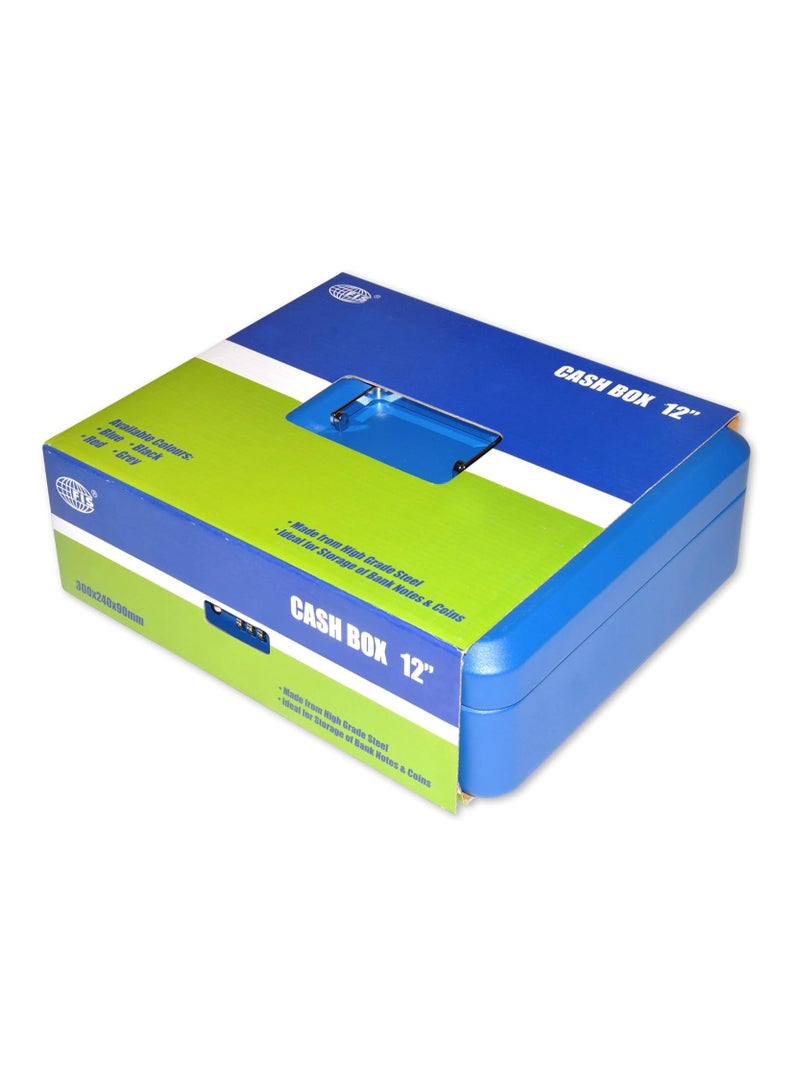 FIS Cash Box with Number Lock 12 Inch, Matt Finish Blue Color - FSCPTS0017BL - Image 3