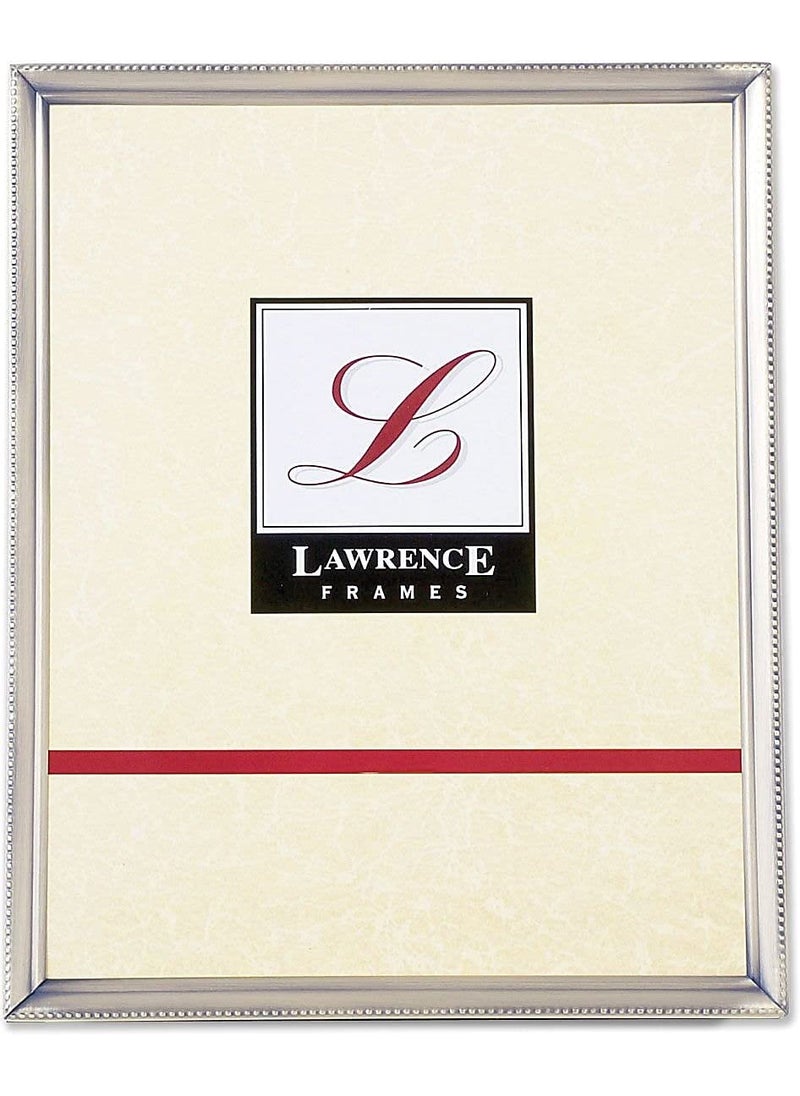 Lawrence Frames Lawrence Frames 11580 Antique Pewter 8x10 Picture Frame  Bead Border Design 