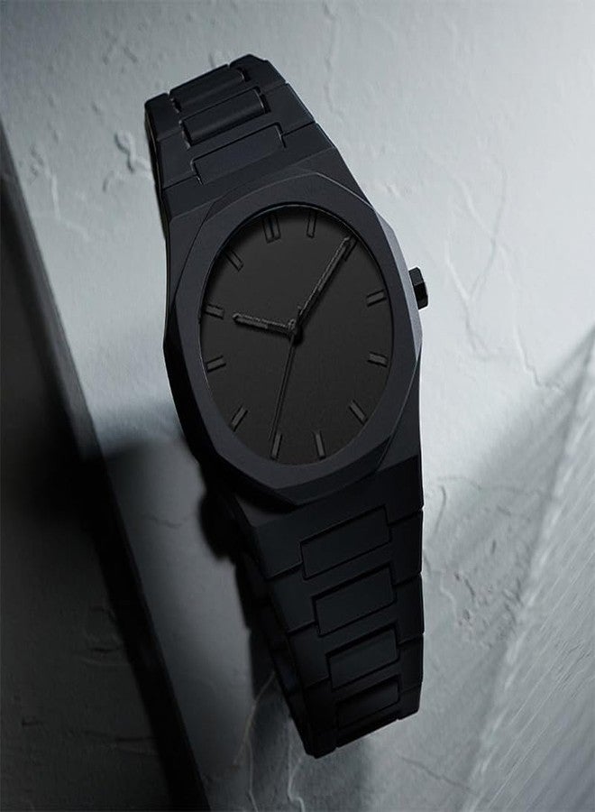 FANMIS Men's Anime-Inspired Fashion Sketch Wristwatch Minimalist Creative Wormhole Design Stylish and Durable Timepiece for Men's Sports Watch, D Black Calendar - Image 4