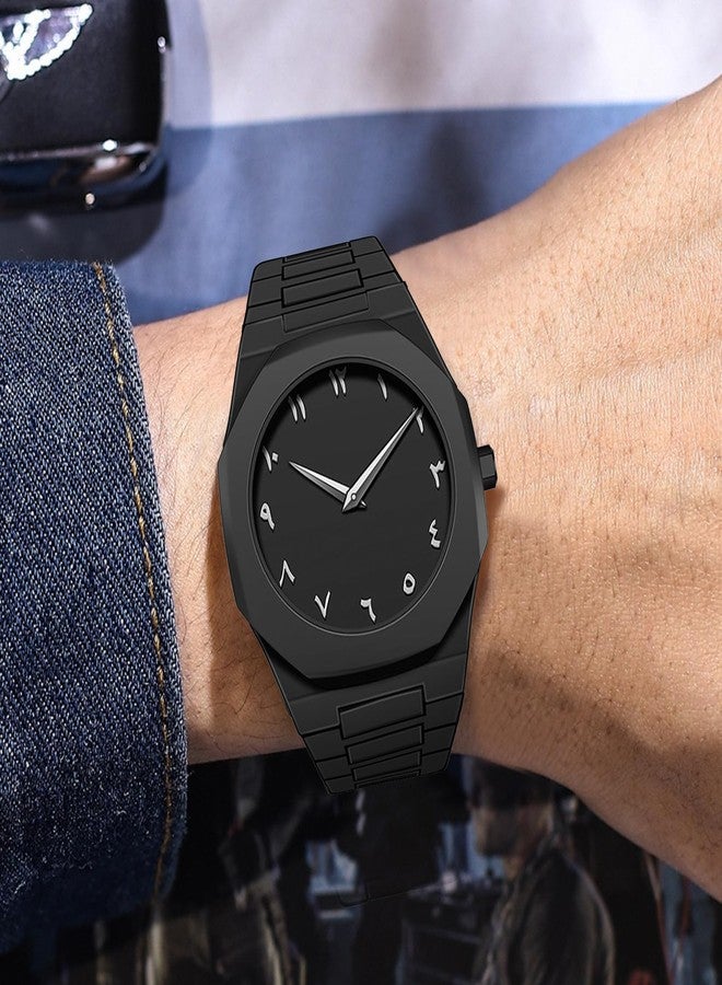 FANMIS Men's Anime-Inspired Fashion Sketch Wristwatch Minimalist Creative Wormhole Design Stylish and Durable Timepiece for Men's Sports Watch, D Black Calendar - Image 5