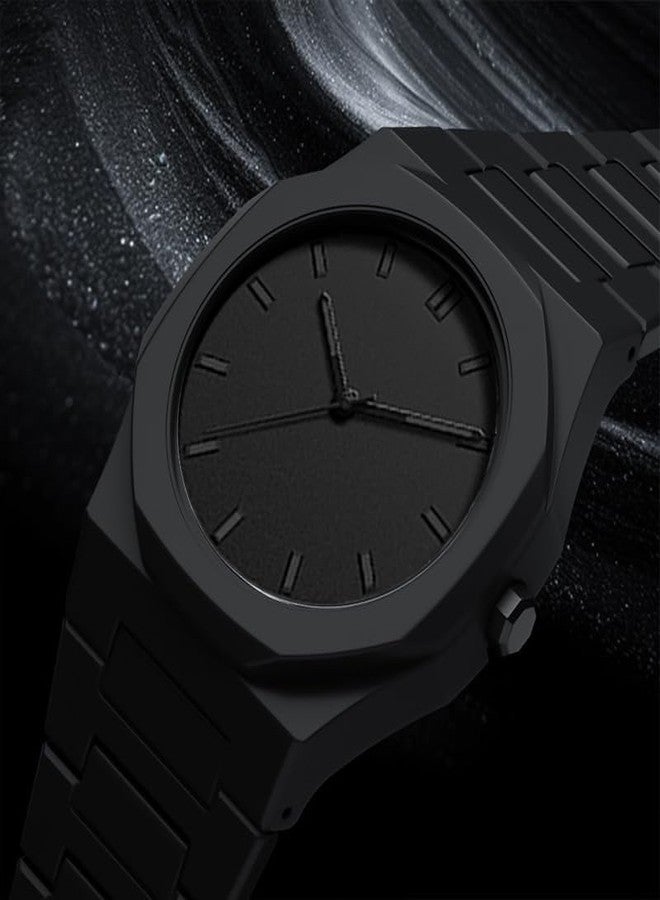 FANMIS Men's Anime-Inspired Fashion Sketch Wristwatch Minimalist Creative Wormhole Design Stylish and Durable Timepiece for Men's Sports Watch, D Black Calendar - Image 2