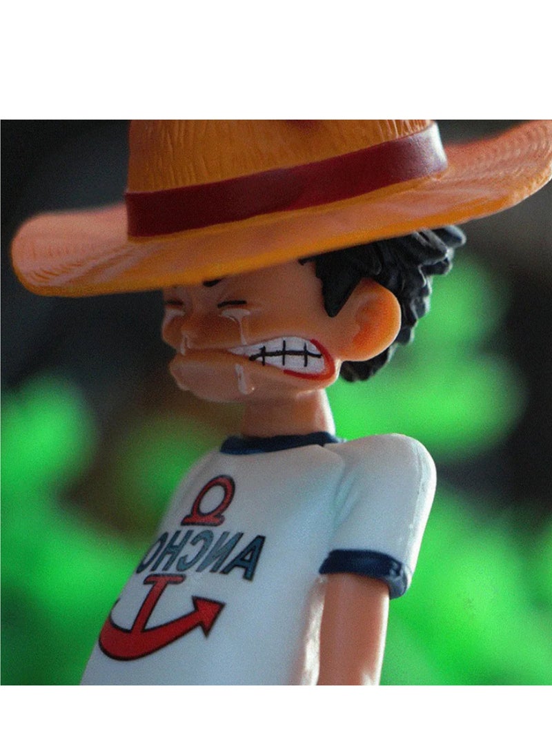 قطعة واحدة 18 سم شخصية أنمي ون بيس الأباطرة الأربعة شانكس قبعة القصب لوفي شخصية أكشن ون بيس سابو آيس سانجي رورونوا زورو تمثال - Image 4