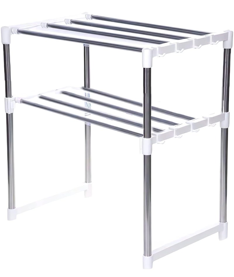 Amella E-Kitchen Amella EKitchen Multipurpose Stand for Kitchen Storage Microwave OTG Oven Rack Shoe Rack Bathroom Stand Office Organizer Bookshelf Utensil Kitchen Rack Steel in Multicolor Matte  - Image 1