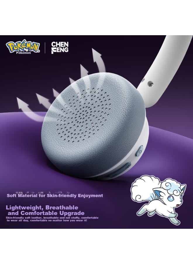 Chen Feng Chenfeng Pokemon Collaboration Retro Wireless Bluetooth Headphones, Stylish And Fashionable Maillard Digital Outfit Accessory, Music Gaming Headset Pm15 Gengar - Image 2