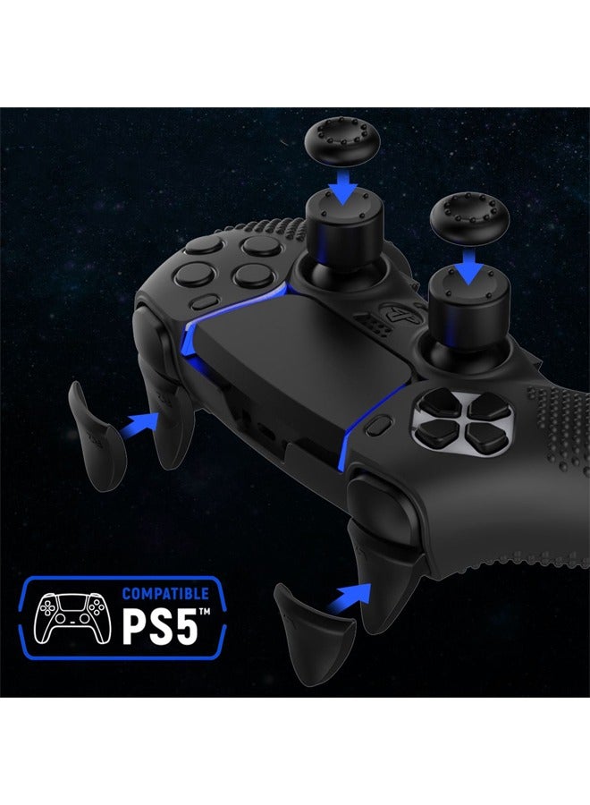 Muyixin غطاء وحدة تحكم PS5 DualSense Edge مع أغطية أصابع وموسعات الزناد - Image 4