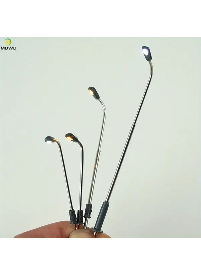 10pcs 1 500 Scale Warm White Model Landscape Street Lights With Flexible Metal Arm - Image 3