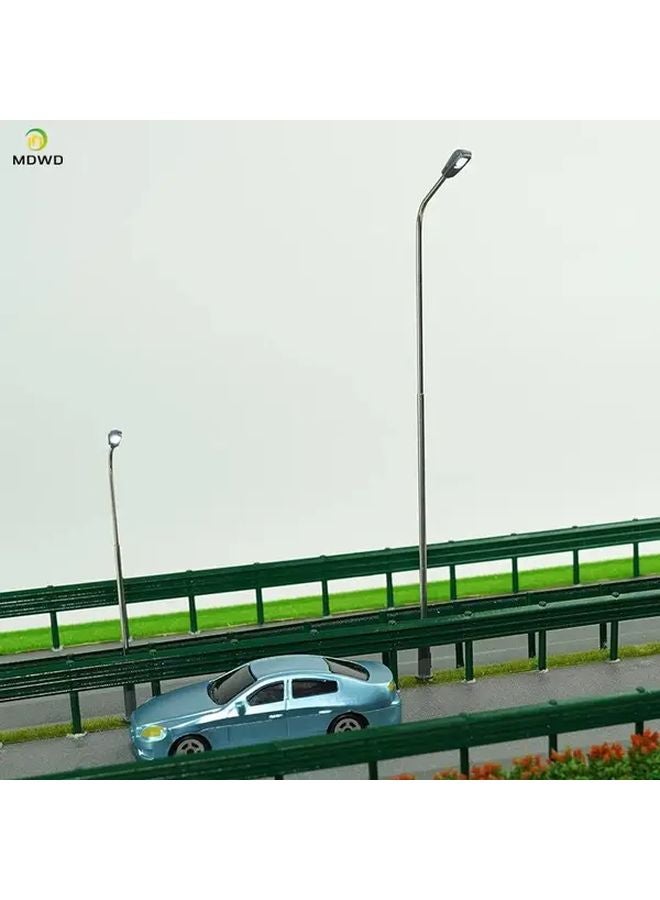 10pcs 1 500 Scale Warm White Model Landscape Street Lights With Flexible Metal Arm - Image 5