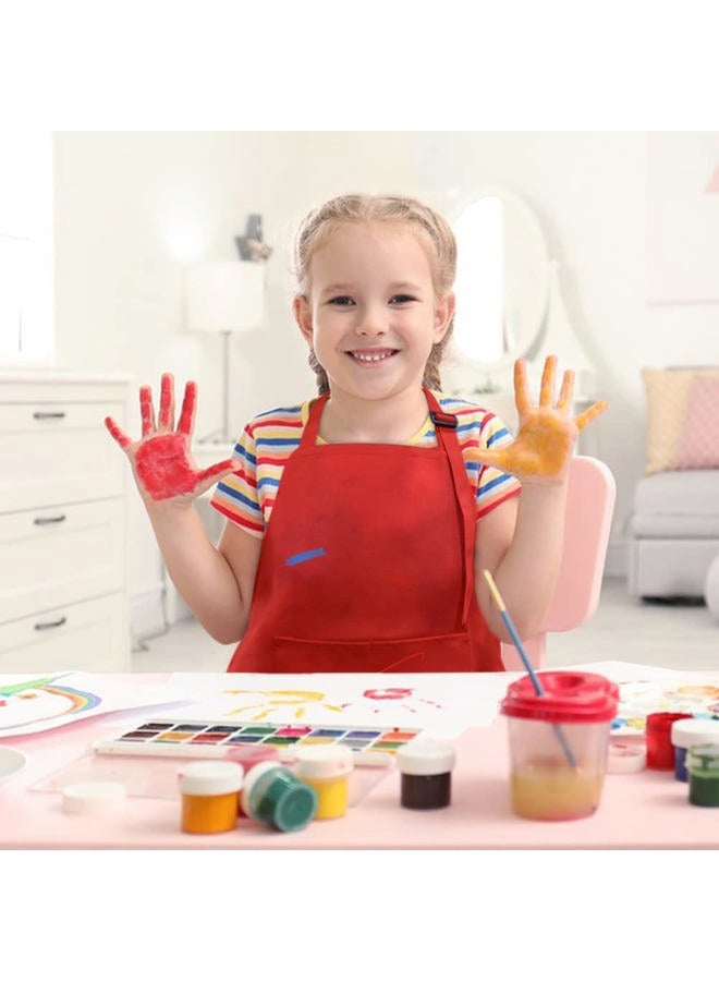 Sinland Kids Apron with Pocket 2 Pack Children Chef Apron for Cooking Baking Painting (M: 6-12 Years) - Image 4