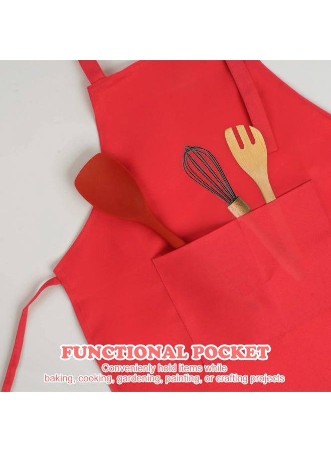 Sinland Kids Apron with Pocket 2 Pack Children Chef Apron for Cooking Baking Painting (M: 6-12 Years) - Image 3