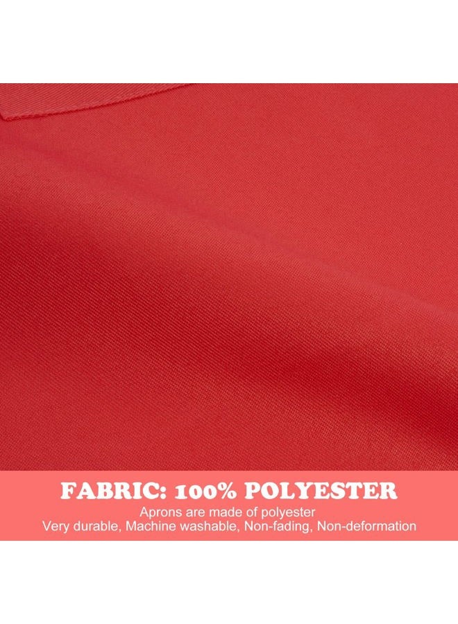 Sinland Kids Apron with Pocket 2 Pack Children Chef Apron for Cooking Baking Painting (M: 6-12 Years) - Image 5