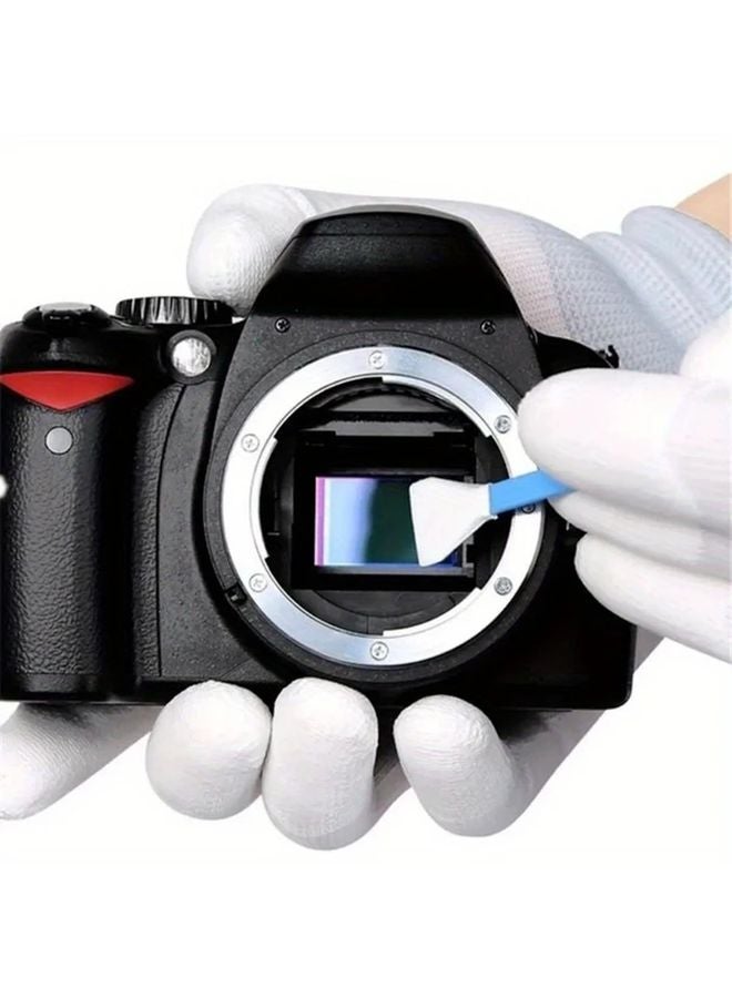 عدة تنظيف مستشعر الكاميرا مقاس 16 مم - 10 قطع مسحات تنظيف جافة ورطبة للكاميرات الرقمية والهواتف الذكية - Image 4