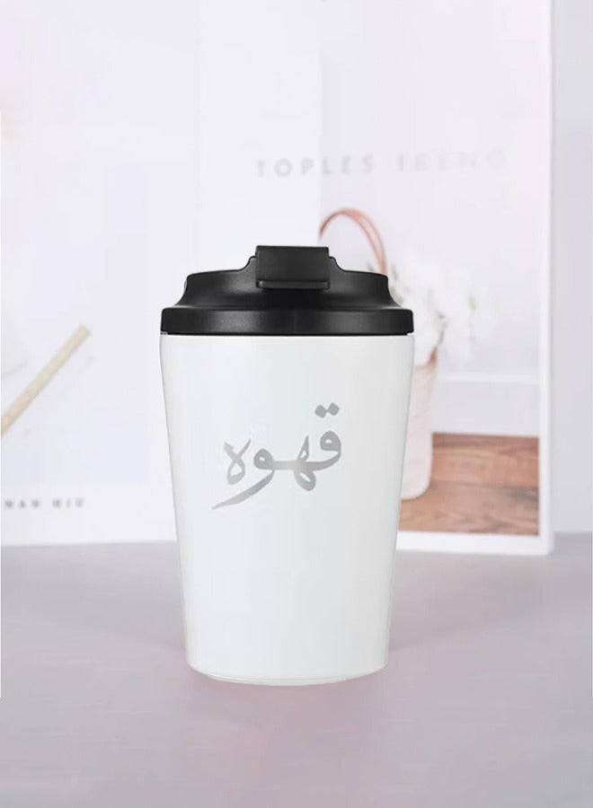 Aijmil كوب قهوة للسفر من الستانلس ستيل مفرغ من الهواء للمشروبات الساخنة والثلج كوب معزول للمنزل والمكتب والعمل في الهواء الطلق - Image 1