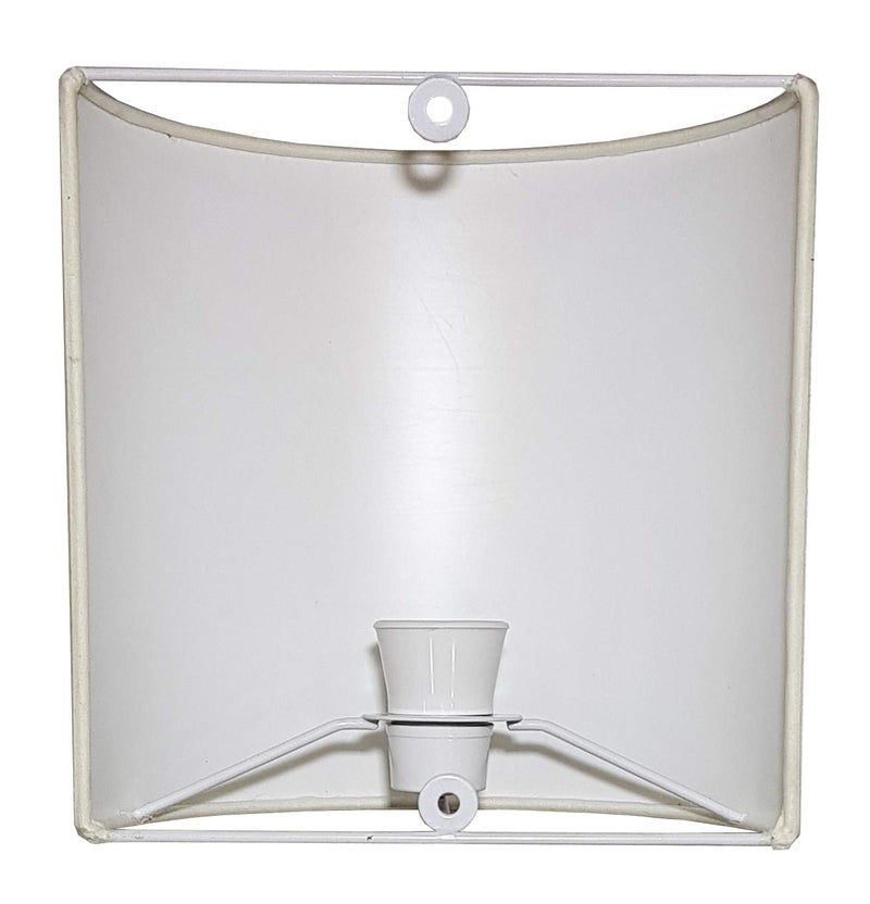 Mufasa Wall Mounted Lamp Lights Half Shade Bedside Fabric Lampshade Sconces- with Holder and Bulb (Beige) - Image 4