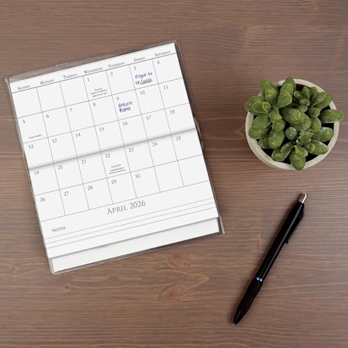 Current 2026 Meadow Dance Planner Pocket Calendar & Memo Pad, 3.5-Inch x 6.5-Inch Size Closed, Bookstore-Quality Monthly Floral Purse Calendars With 30 Note Pages for Kitchen & Office - Image 5