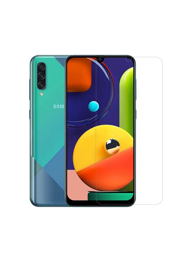 واقي شاشة من الزجاج المقوى لهاتف سامسونج جالاكسي A30S شفاف - Image 2